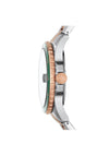 Fossil Men’s Two-Tone Stainless Steel Link Bracelet Watch, Silver & Rose Gold