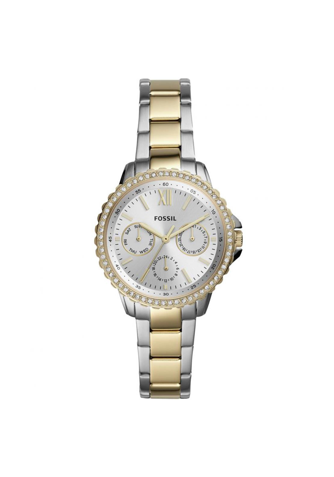Fossil Izzy Multifunction Two-Tone Watch, Gold & Silver