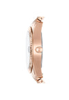 Fossil Scarlette Mini Three-Hand Stainless Steel Watch, Rose Gold & Blue