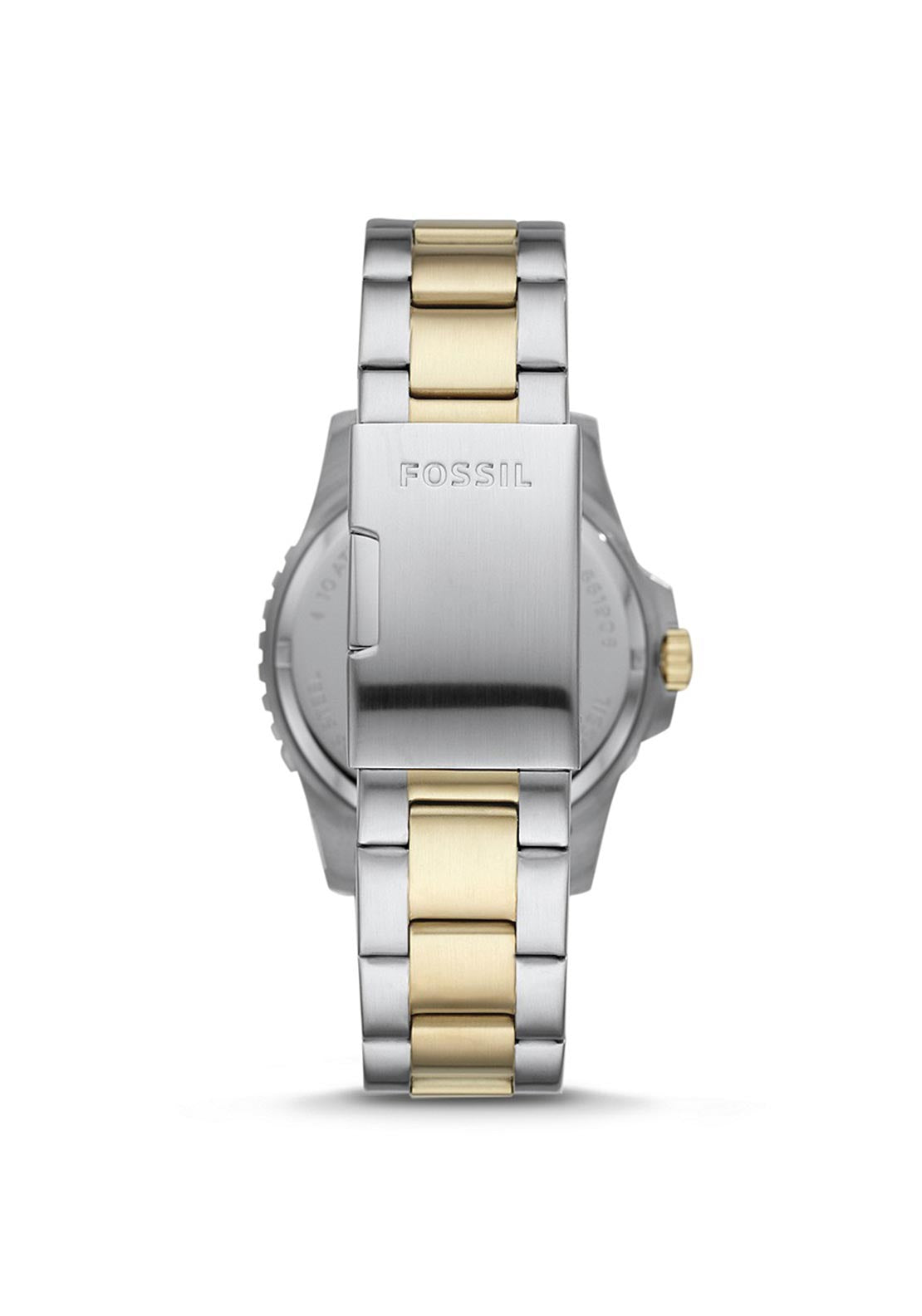 Fossil Three-Hand Two-Toned Stainless-Steel Watch, Black, Silver & Gold