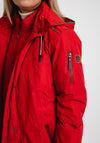 Frandsen Water Resistant Long Parka Jacket, Red