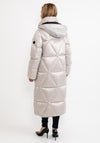 Frandsen Down Filled Extra Long Quilted Coat, Silver