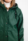 Frandsen Water Resistant Long Raincoat, Pine Green