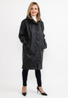 Frandsen Water Resistant Long Raincoat, Black