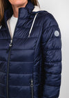Frandsen Long Quilted Coat, Navy