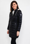 Frandsen Long Quilted Coat, Black