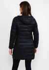 Frandsen Long Quilted Coat, Black