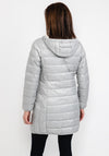 Frandsen Long Quilted Coat, Silver