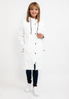 Frandsen Water Resistant Long Raincoat, White
