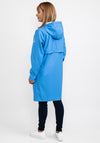 Frandsen Water Resistant Long Raincoat, Azure Blue