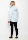 Frandsen Hooded Quilted Short Jacket, Dusty Blue