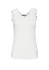 Fransa Scallop Lace Vest, Antique White