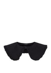 Fransa Cotton Frill Neck Collar, Black