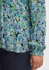 Fransa Floral Nynne Blouse, Blue