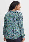 Fransa Floral Nynne Blouse, Blue
