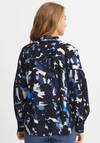 Fransa Floral Long Sleeve Helena Shirt, Navy