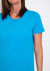 Fransa Round Neck T-Shirt, Blue