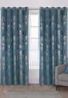 FRD Curtains Hazel Blackout Lined Eyelet Curtains, Cobalt