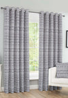 FRD Amelie Eyelet Black Out Curtains, Slate