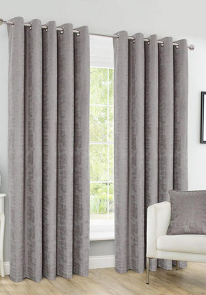 FRD Harris Eyelet Black Out Curtains, Flint