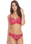 Freya Hot House Printed Plunge Bra, Hot Pink