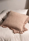 Riva Yard Anko Macrame Tassel Trim 45x45cm Cushion, Blush