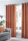 Fusion Sorbonne Fully Lined Eyelet Curtains, Spice