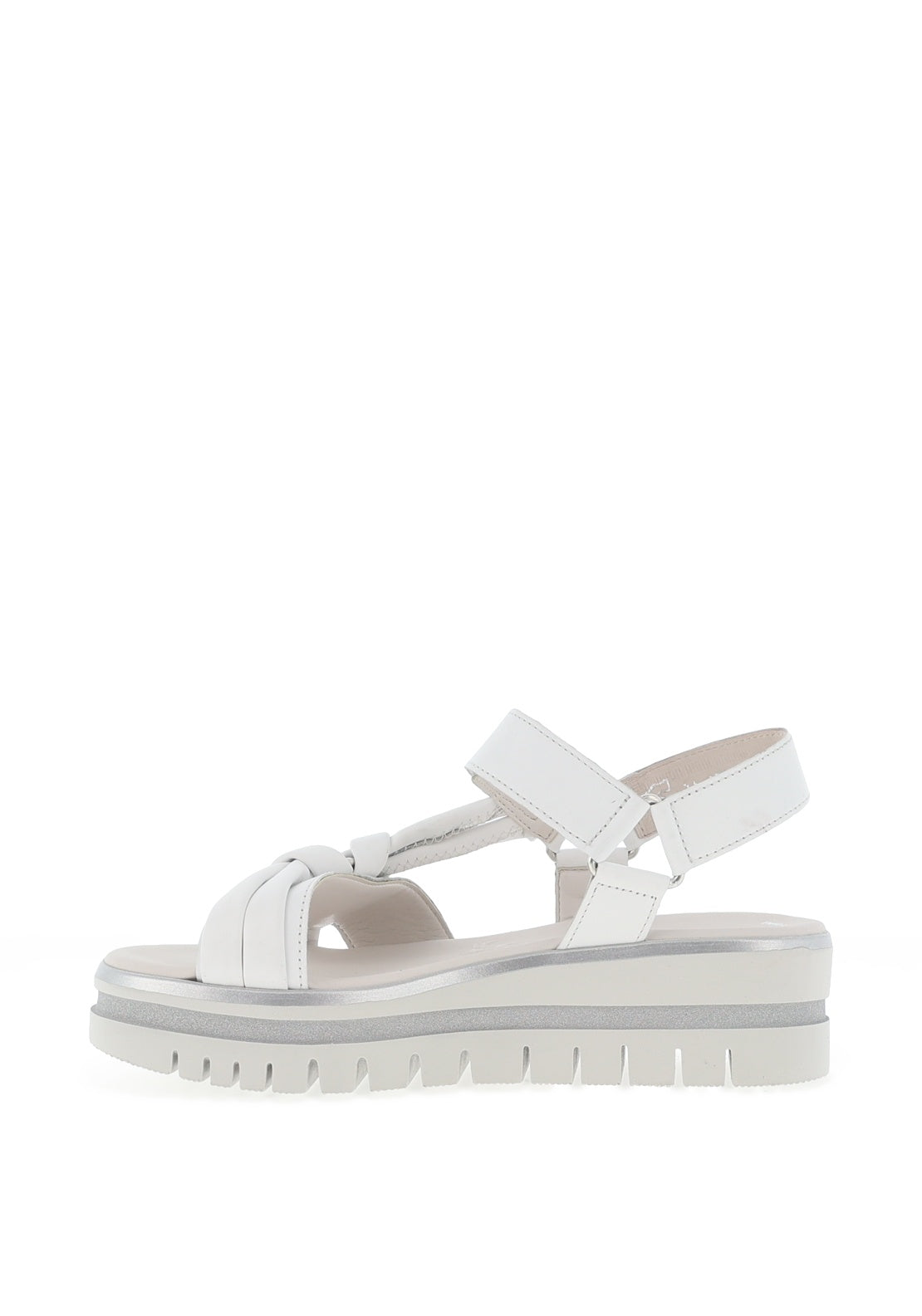 Gabor Leather Tie Knot Sandals, White