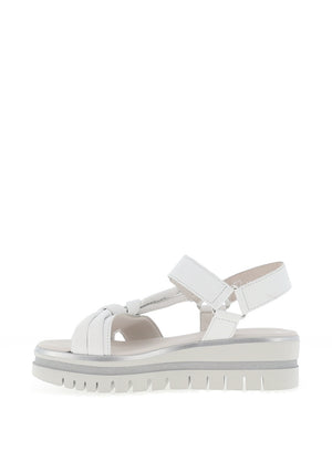 Gabor Leather Tie Knot Sandals, White