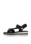 Gabor Leather Tie Knot Sandals, Black