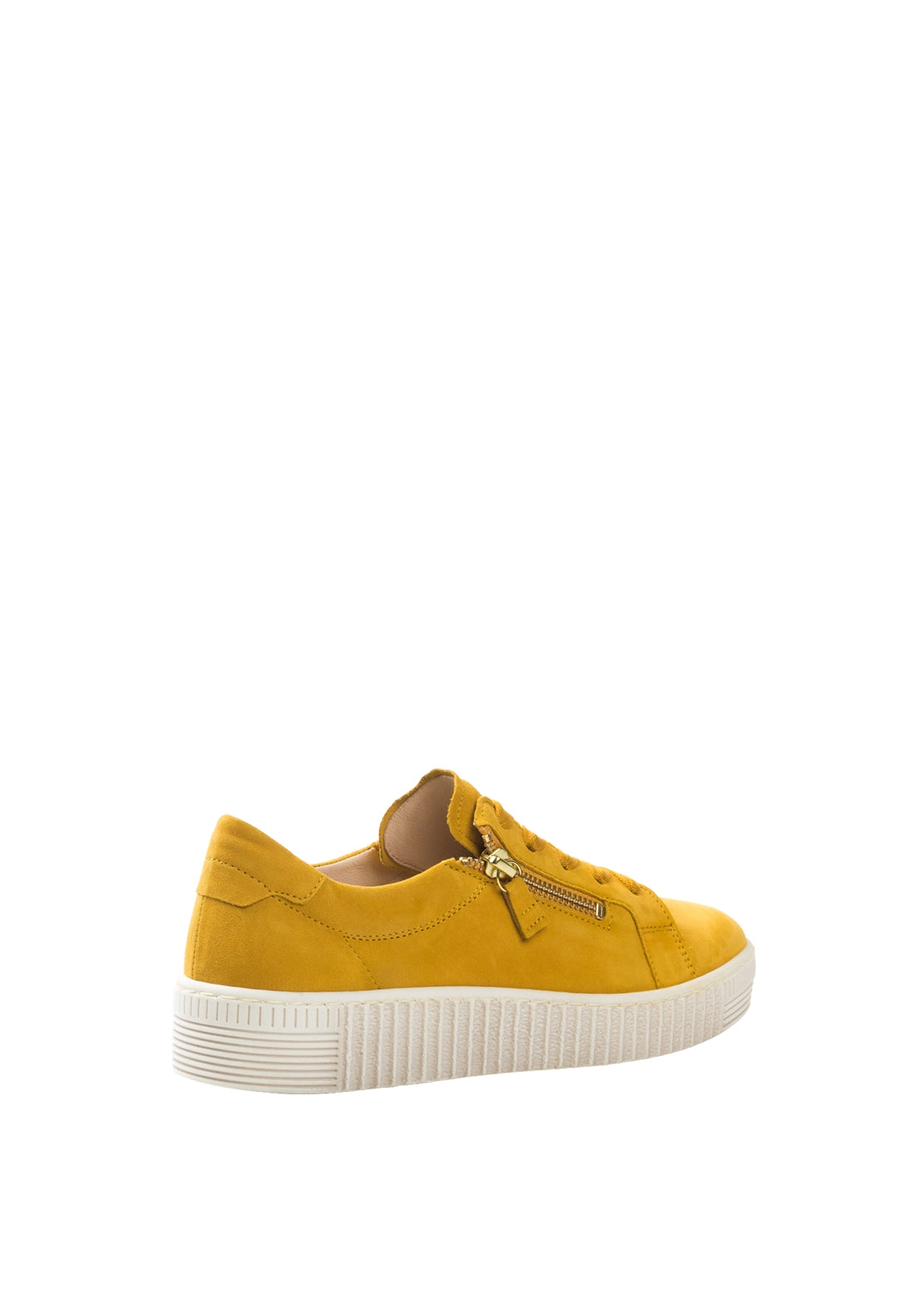 Gabor Suede Leather Trainers, Yellow