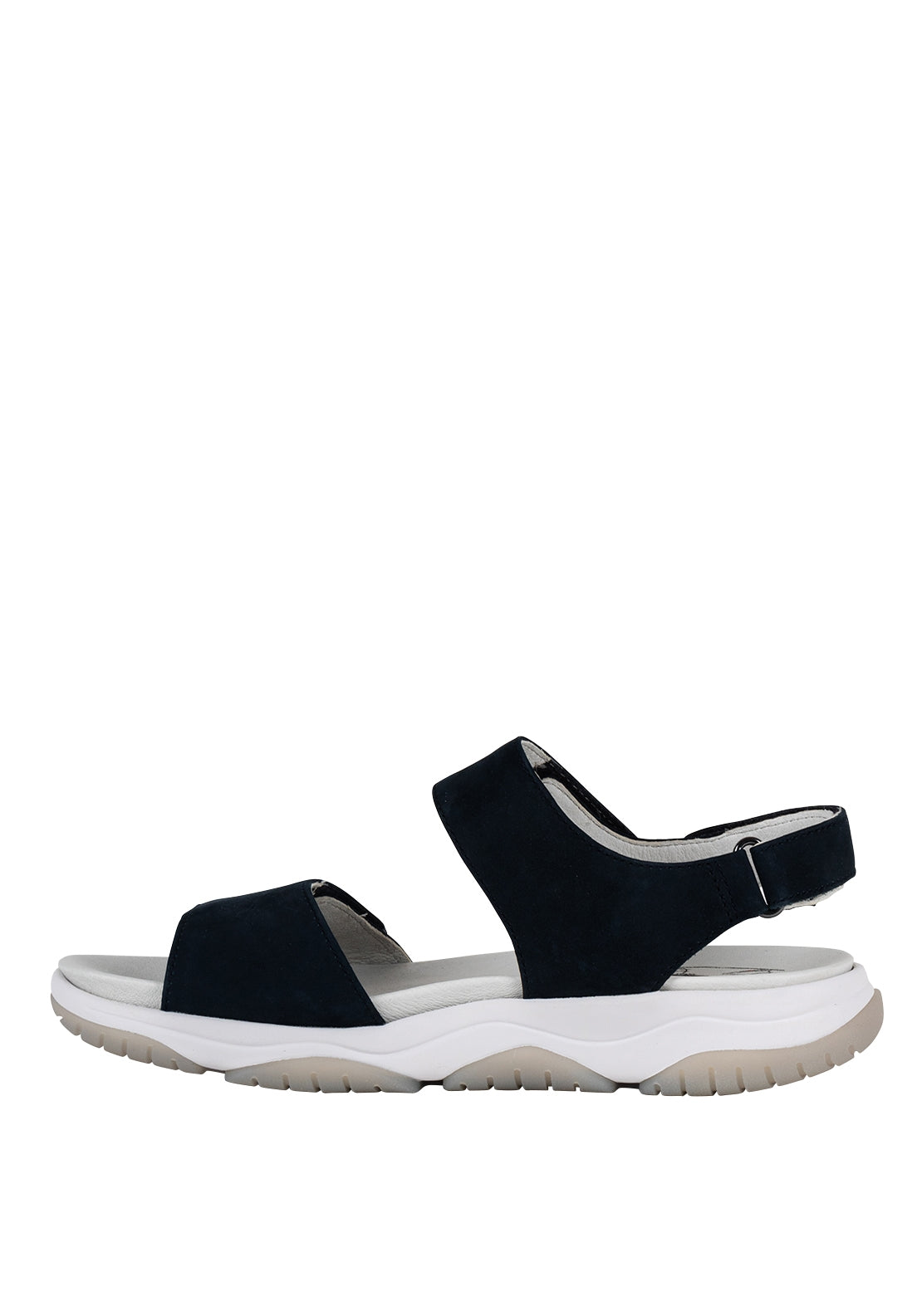 Gabor Womens Triple Velcro Straps Sandals, Navy