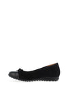 Gabor Suede Quilted Patent Toe Pumps, Black