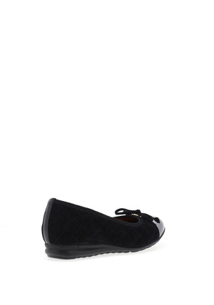 Gabor Suede Quilted Patent Toe Pumps, Black