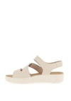 Gabor Leather Velcro Multi Strap Sandals, Cream