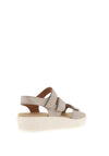 Gabor Leather Velcro Multi Strap Sandals, Taupe