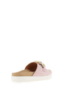 Gabor Leather Shimmer Chain Mule Sandals, Blush
