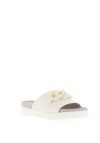 Gabor Leather Chain Mule Sandals, White