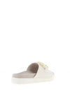 Gabor Leather Chain Mule Sandals, White