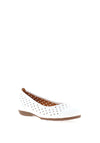 Gabor Leather Laser Cut Pumps, White