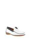 Gabor Leather Slip on Comfort Shoes, White
