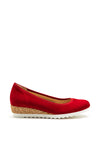 Gabor Suede Woven Wedged Pumps, Red