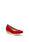 Gabor Suede Woven Wedged Pumps, Red