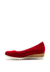 Gabor Suede Woven Wedged Pumps, Red
