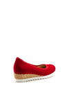 Gabor Suede Woven Wedged Pumps, Red