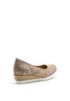 Gabor Suede Metallic Woven Wedged Pumps, Grey