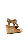 Gabor Woven Wedge Nubuck Leather Sandal, Beige Multi