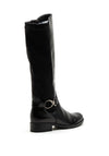 Gabor Leather Buckle Detail Knee High Long Boots, Black