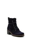 Gabor Suede Leather Lace and Zip Boot, Navy