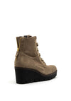 Gabor Suede Leather Wedge Boot, Stone